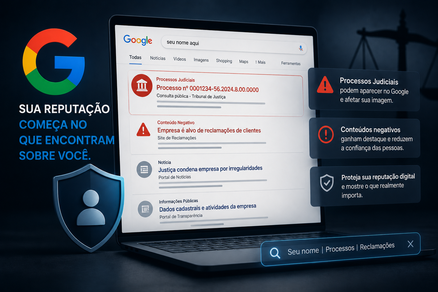 Seu nome aparece em sites de consulta pública? Entenda por que isso acontece e conheça estratégias para reduzir a exposição online, fortalecer sua rep